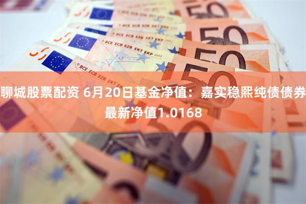 聊城股票配资 6月20日基金净值：嘉实稳熙纯债债券最新净值1.0168