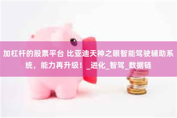 加杠杆的股票平台 比亚迪天神之眼智能驾驶辅助系统，能力再升级！_进化_智驾_数据链